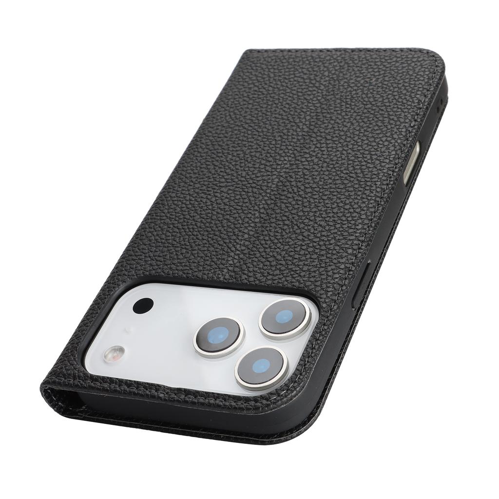 Für iPhone 17 Pro Max Hülle Ständer Geldbörse Litschi-Textur Leder Klapphandyhülle mit Riemen