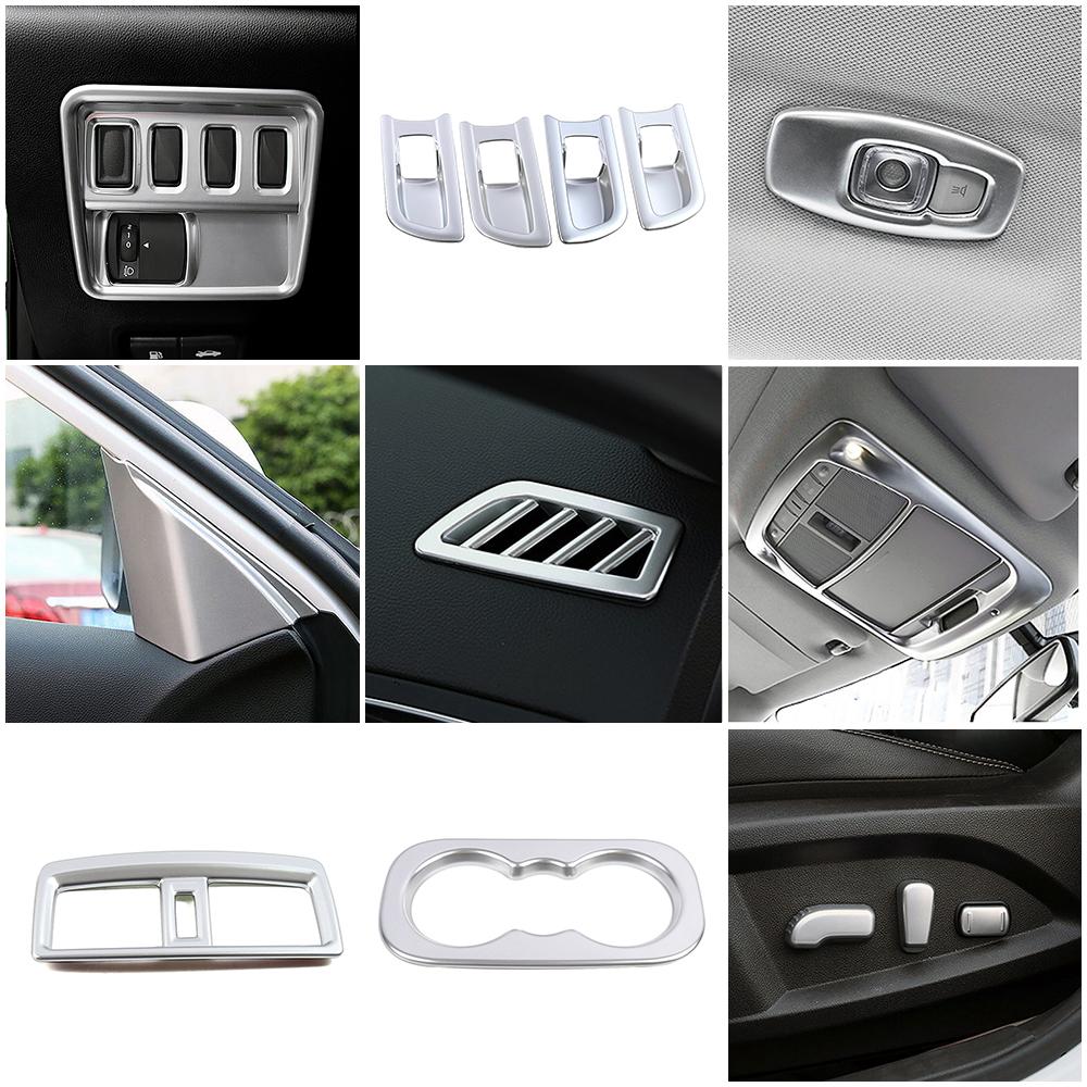 

Для Renault Koleos 2017 - Аксесуари для салону Декорація центральної консолі Рамка кришки Накладка ABS Срібна наклейка Для Samsung Style A