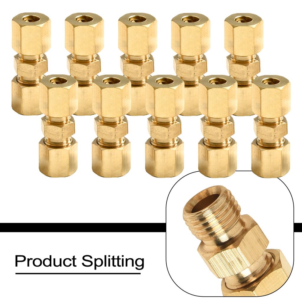 10pcs Car Brake Line Connector Joint For Brake Line Without Flaring 4.75mm 3/16" OD Tube Hydraulic Brake Lines Union