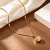 Elegant 3D Pomegranate Gold Necklace: Durable Titanium Steel Chain with a Simple Fruit Pendant