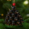 Christmas Acrylic Dog Hanging Decoration Holiday Party Winter Xmas Tree 2D Flat Acrylic Puppy