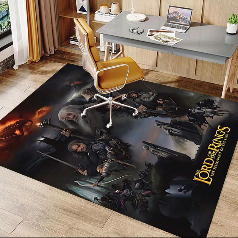 1pc Lord of the Rings Fellowship of the Ring Carpet Office Rug Mat Home Decor Area Carpet Festival Gift Office Desk Chair Carpet Longlasting Material