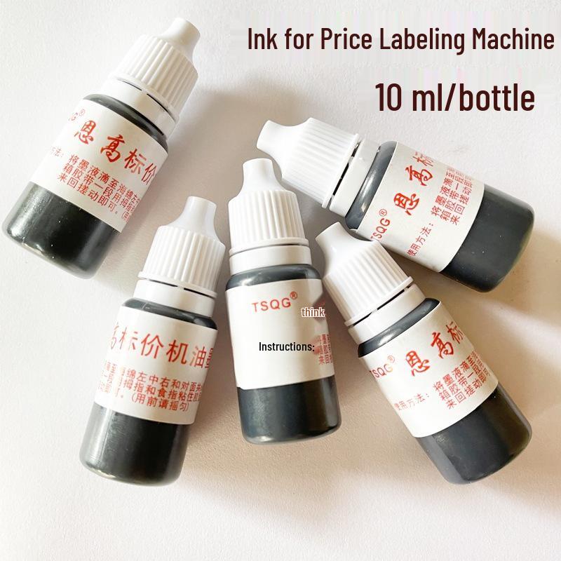 

En Gao Ink Refill for Standard Price Coding Machines - Special Water-Based Ink, 10ml чорний