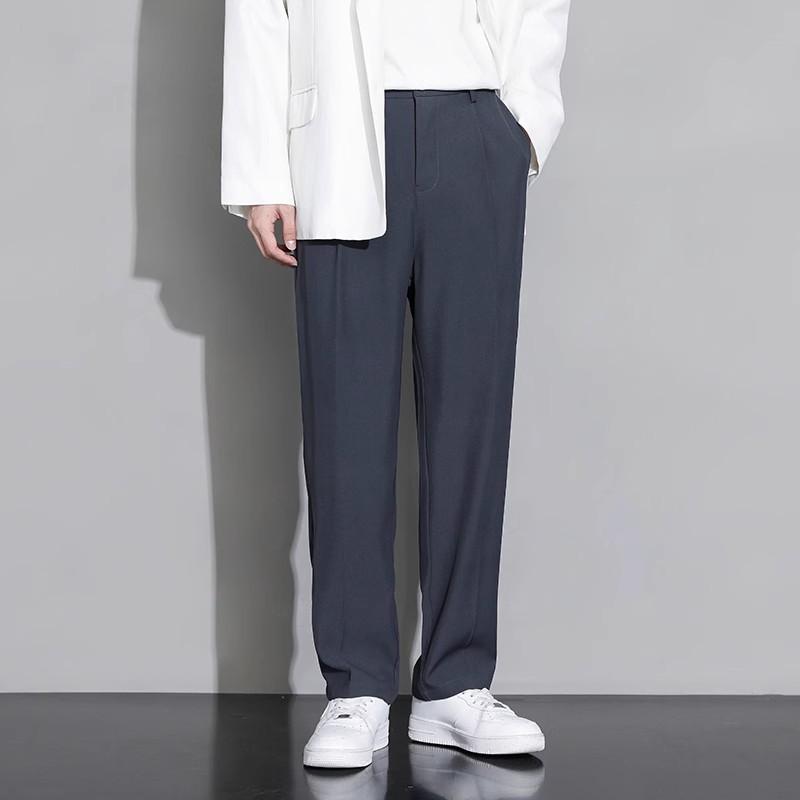 Drooping Pants for Men's Spring and Autumn New Loose Straight Suit Pants for Boys In Summer