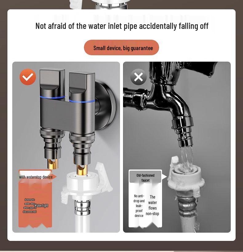 Dual Control Washing Machine High-Flow Water Splitter Valve