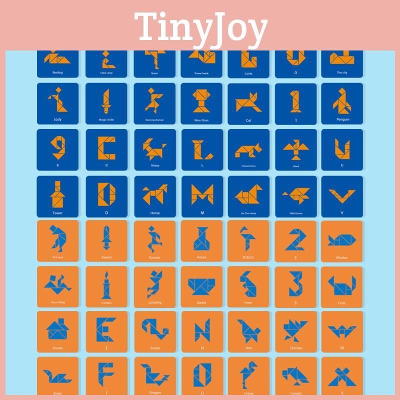 Wooden Tangram Puzzle Educational Brain Teaser For Kids And Students