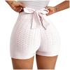 Women's Tie Back Slim Fit Casual Shorts Yoga Pants Color High Waist Sports Shorts