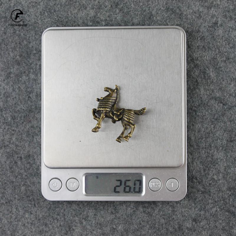 Vintage Copper War Horse Figurines Small Ornaments Pure Brass General Mount Statue Desk Decoration Animal Home Decor Accessories
