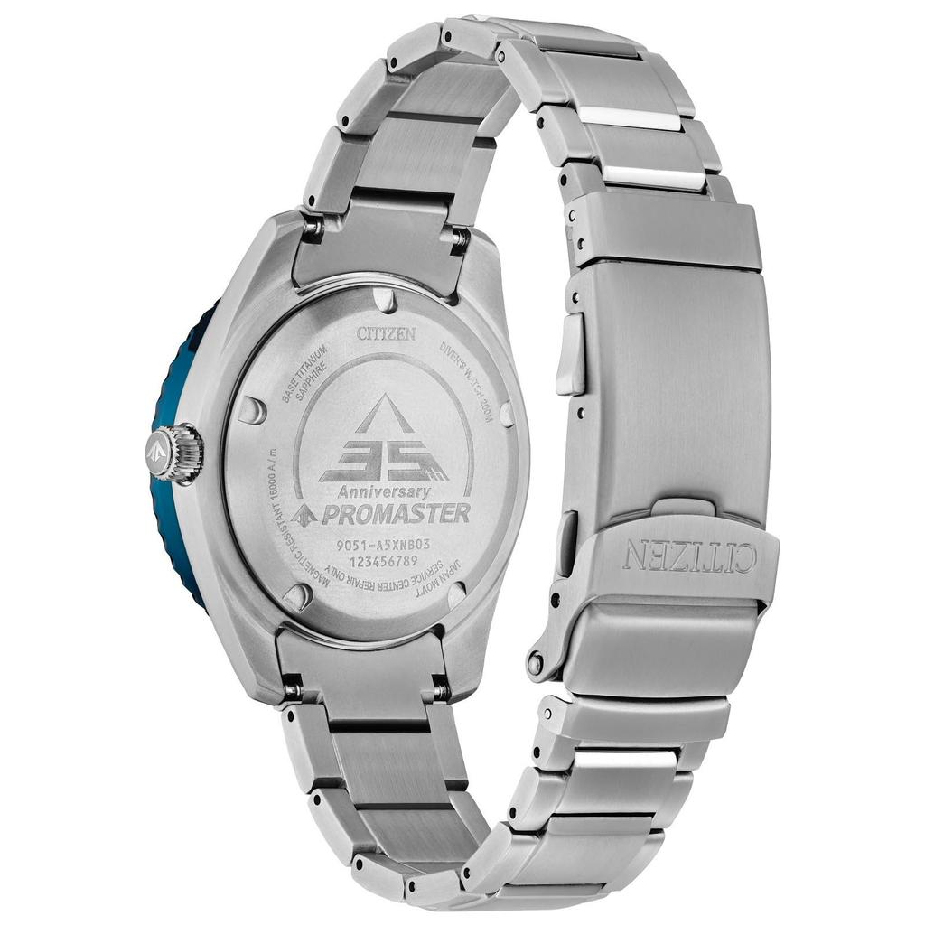 Citizen Stainless Steel Promaster Marine Automatic Blue Dial Analog Watch Band Modern Men's Nb6026-56L, Color Silver,