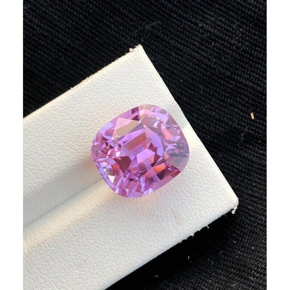 13 Cts Natural Pink Kunzite Certified Cushion Cut Kunzite Loose Gemstone