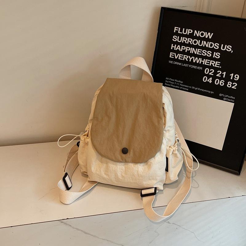 New Canvas Backpack Men's and Women's Rest Backpack Leisure Large Capacity Flip Bag Student Schoolbag Travel Backpack