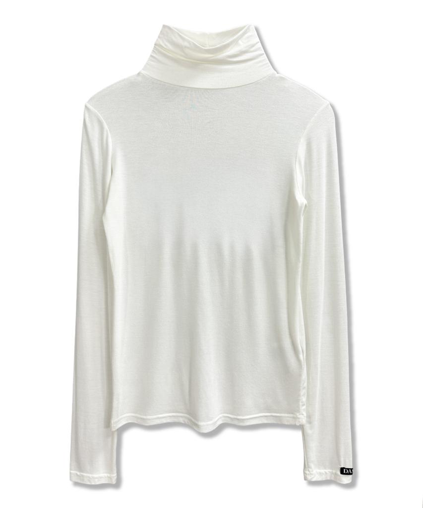 Damiswi Slim Turtleneck Long Sleeve_Ivory
