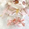 Beret, Cape, Shirt, and Pants 4-piece Set for Dolls 10-15cm Tall, Pink. [Used]