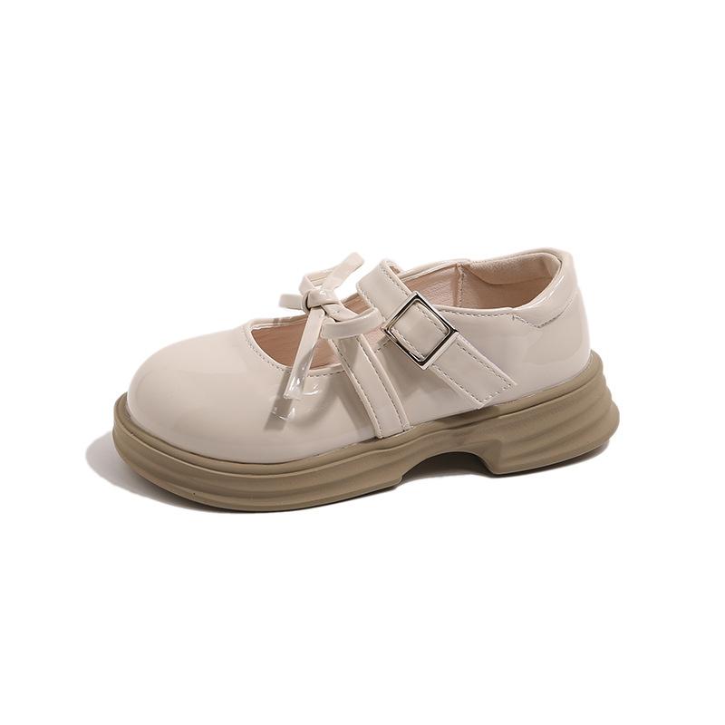 Girls Small Leather Shoes 2025 Spring and Autumn Soft-soled Single Shoes Little Girl Princess Shoes Bow Sweet Dance Performance Shoes