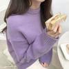 Korean Sweater Women's Loose Knit Sweater Lazy Style Pullover Sweater Round Neck Sweater Autumn and Winter
