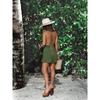 Summer Women's Shorts Cotton Linen Ruffle Fashion Wide Leg Shorts Draped Casual Pants