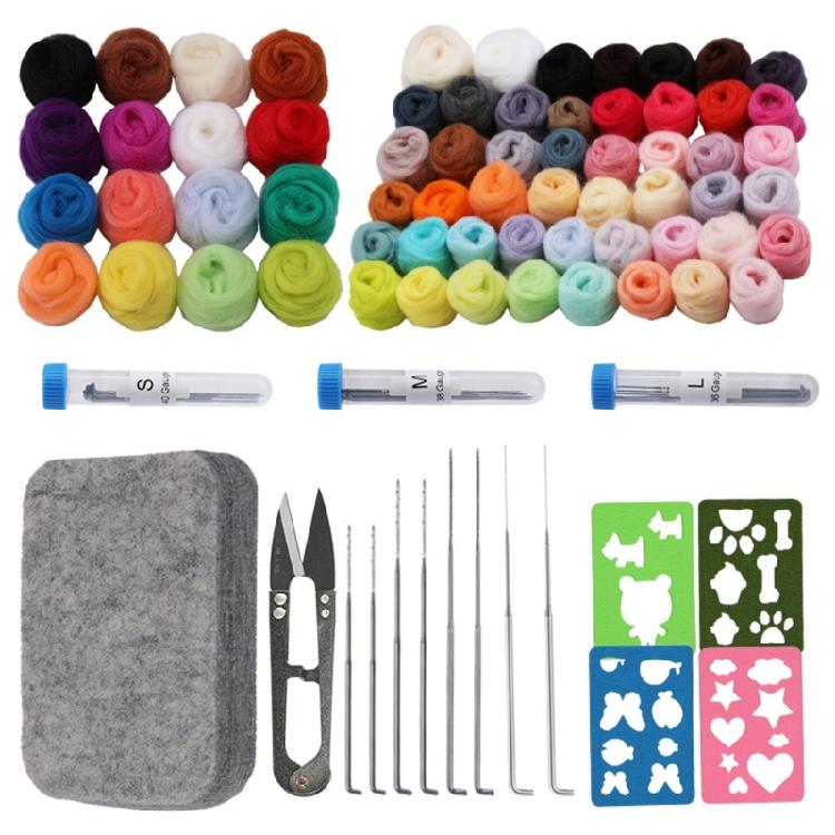 Needle Felting Set Needle Felting Starter Kits with Felting Tool Wool Roving Set Needle Felting Supplies for Craft
