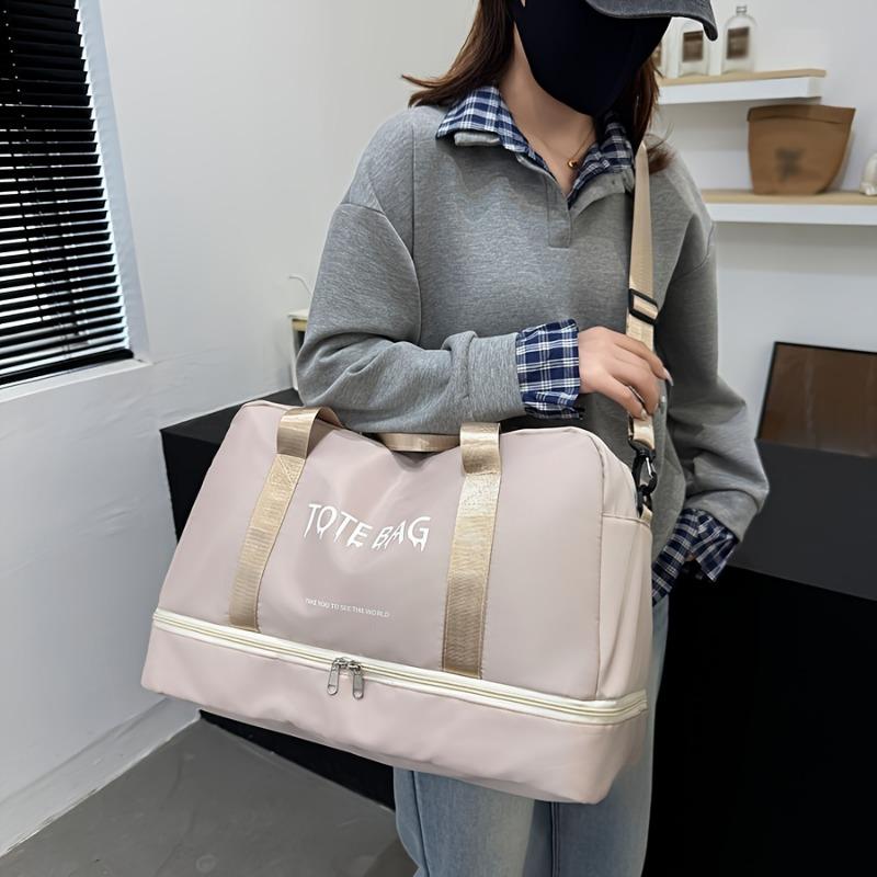 Large-Capacity Travel Bag - Lightweight Nylon, Dry/Wet Separation, Perfect for Sports, Vacations & Short-Distance Business Trips, Luggage for Travel