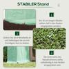 Small Walk-in Garden Greenhouse with Steel Frame, Large Roll-up Door and Windows, 200Lx76Wx168Hcm, Green