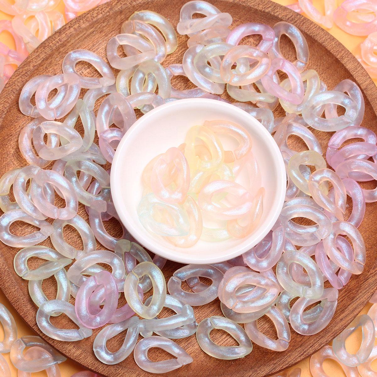 

500 г около 750 шт. DIY браслет ювелирных изделий модные свободные бусины витая цепочка бусины флуоресцентный акрил