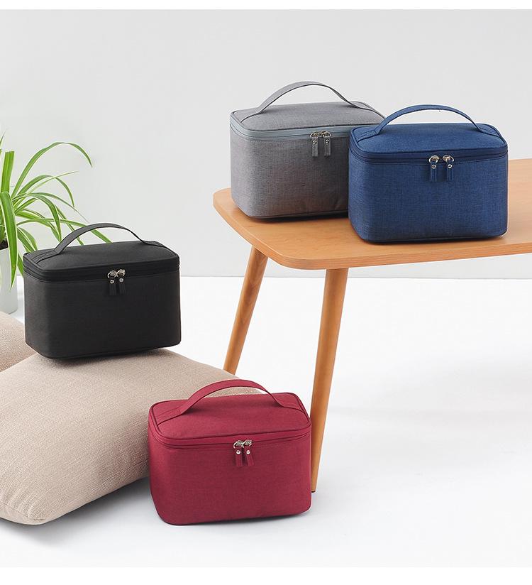 Vielseitige wasserdichte Kultur- und Make-up-Tasche für Reisen, Fitness und den täglichen Gebrauch - Unisex, einfarbig, tragbar, großes Fassungsvermögen.