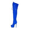 Fashion New High-quality Belt Buckle Cross Strap Over The Knee Boots Sexy Hot Girl Pole Dance 15cm High Heel Motorcycle Boots Size35-48