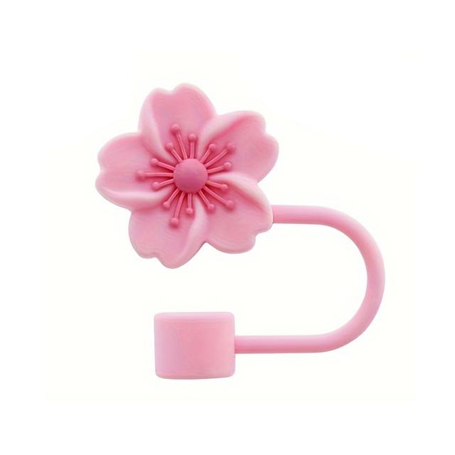 

1/4pc Flower Silicone Straw Covers For Stanley Cup Cute Silicone Flower Shape Drinking Dust Cap Straw Tips Cover Cup Accessories