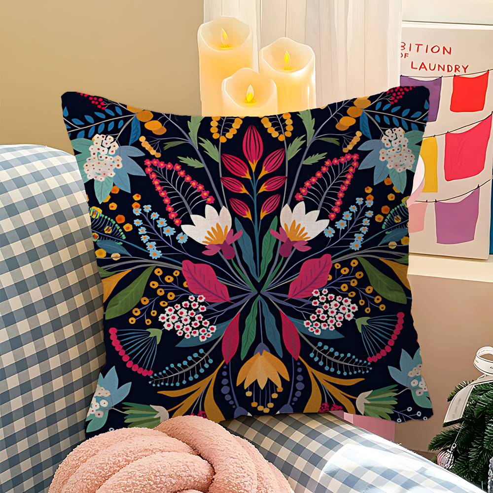 Mexican-style Flower Personalized picture text home decorative pillows Household Gifts 45x45cm
