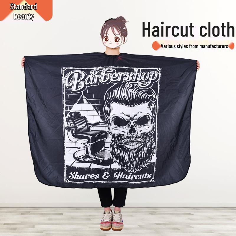 

Черная накидка для стрижки волос для взрослых для парикмахерского дела, завивки, окрашивания и салонных масляных процедур Taffeta Fabric