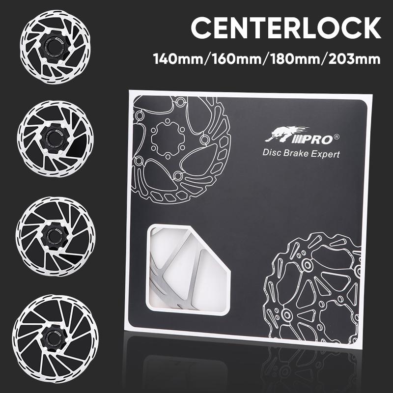 IIIPRO Fahrrad Bremsrotor Centerlock Scheibe 140/160/180/203mm MTB Rennrad Bremsscheibe Center Lock Hydraulische Bremsscheiben Rotor