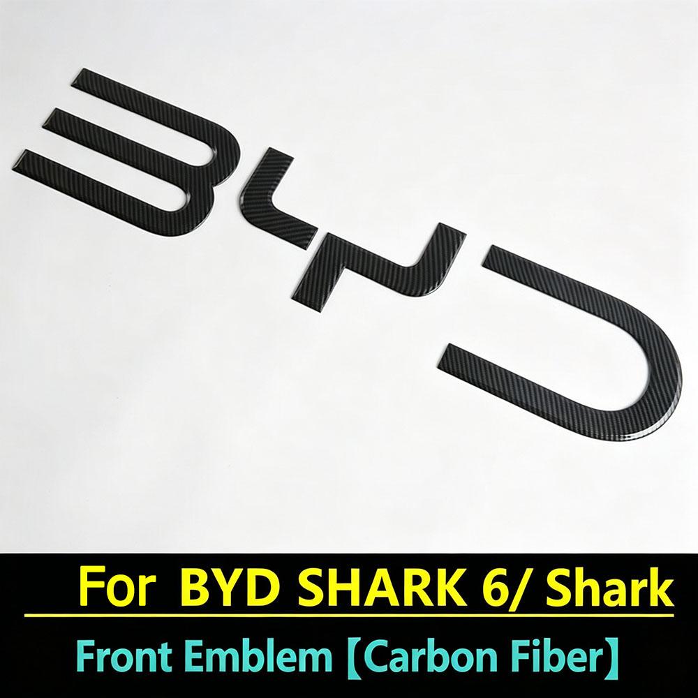 For BYD Shark 6 Pickup Right-Hand Drive Black Warrior Emblem Car Front Emblem Rear Badge Stickers Decoration Accessories