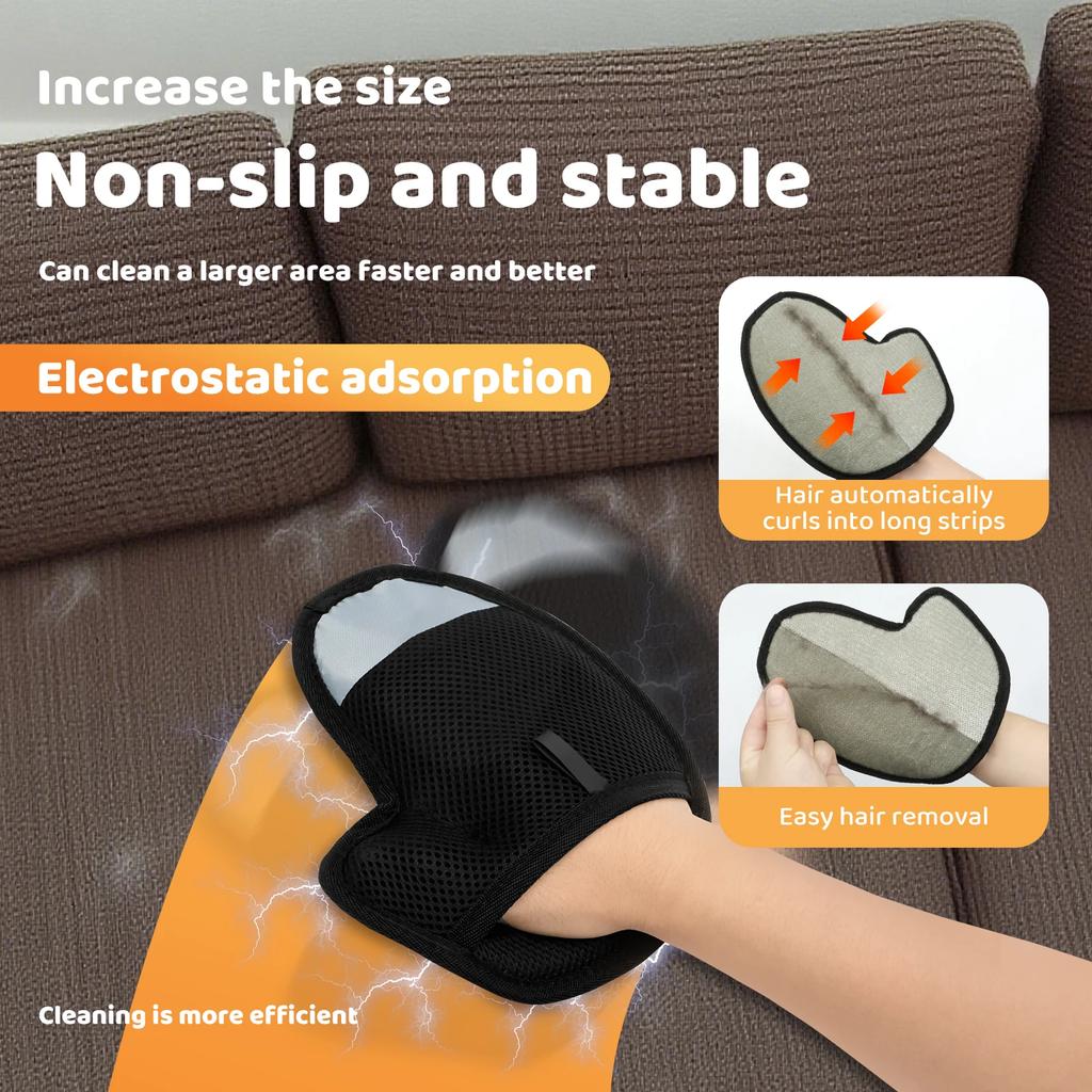 4Pcs New Pet Grooming Glove Reusable Pet Hair Removal Tool Dog Cat Large Size Electrostatic Hair Removal Gloves Pet Supplies