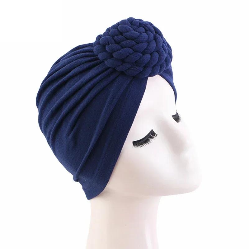 Bowknot Turban Indian Women Muslim Hijab Stretch Chemo Cap Cancer Hat Hair Loss Cover Head Scarf Wrap Beanies Bonnet Headwear