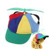 Colorful Pet Propeller Hat With Ear Holes Sunproof Dogs Cats Rainbow Helicopter Top Hat For Poodle Puppy Dachshund