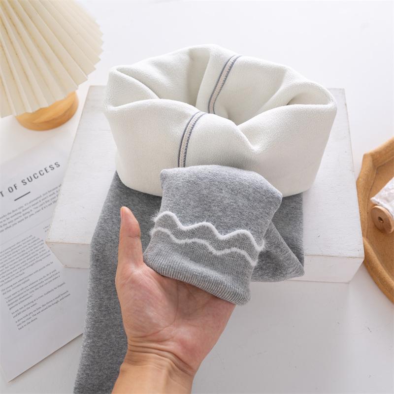 2025 Autumn/Winter Seamless Fleece-Lined Children's Leggings - Fashionable and Thickened for Girls