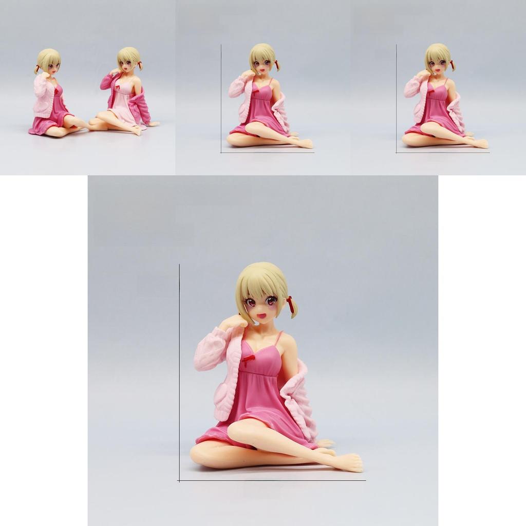 Lycoris Recoil Nishikigi Chisato Pvc Figure With Sitting Pose For Collectors And Fans