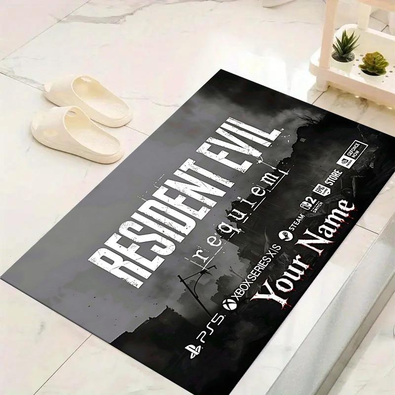 Custom 1Pc Resident Evil Requiem Flannel Personalized Rug Non Slip Floor Mat Soft Carpet for Living Bedroom Office Home Decor Gift