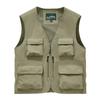 Photographer waterproof vest, sleeveless outdoor new multi-pocket quick-drying fishing vest, men's thin mountaineering