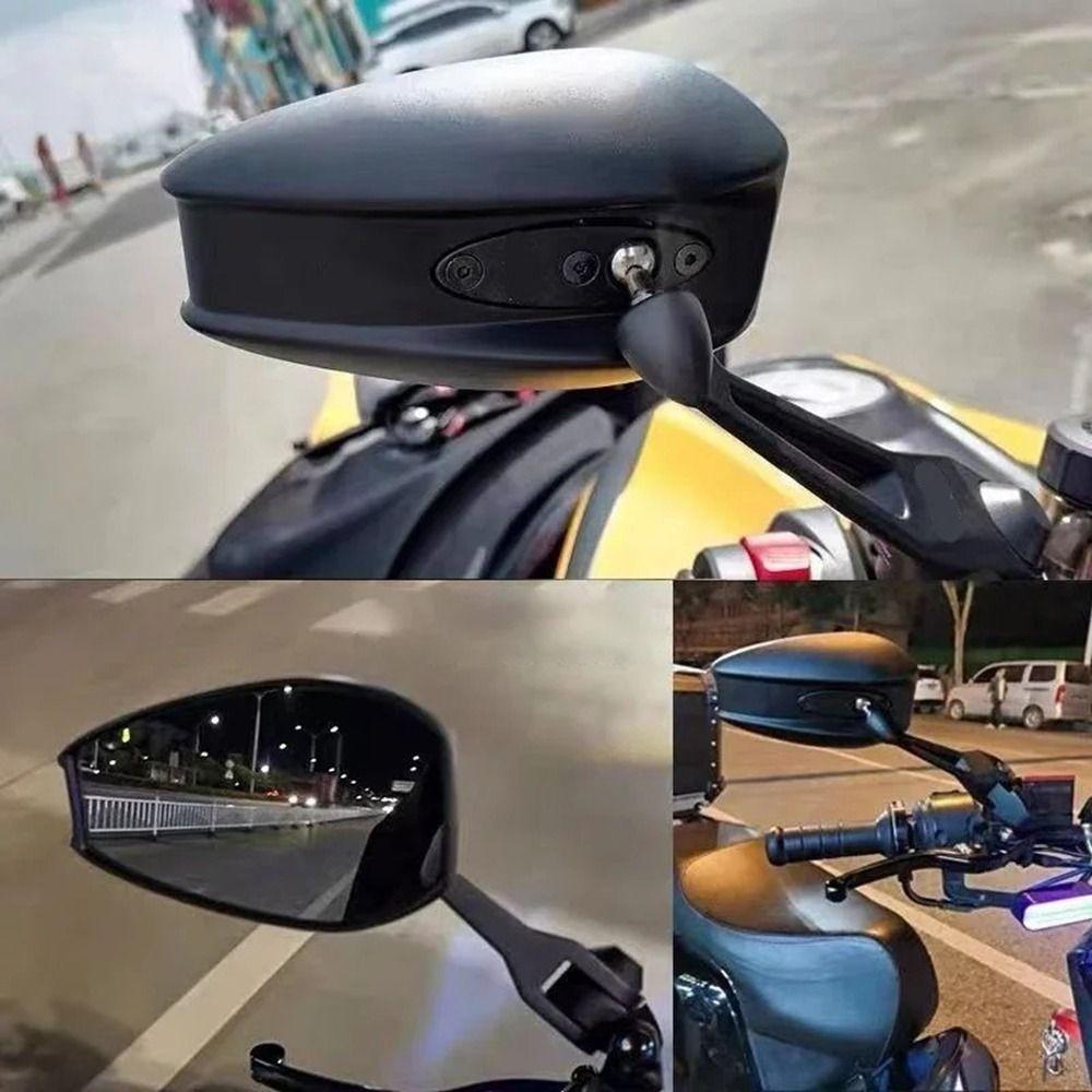 1 Pair Angle Adjustable Motorcycle Side Mirror Aluminum Zinc Zinc Alloy Handlebar Mirrors Electric Bikes