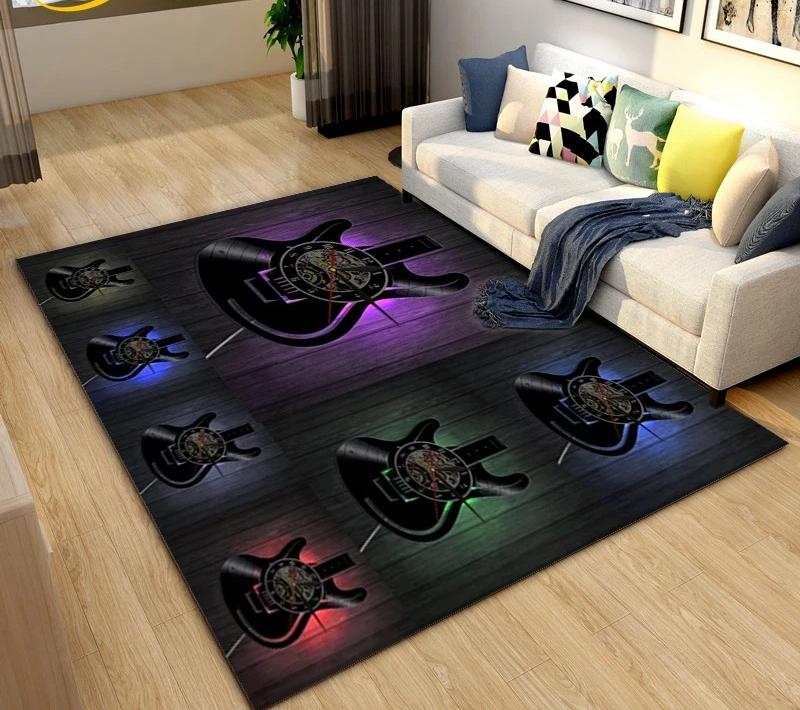 Klassische E-Gitarre Bass Teppich Schlafzimmer Zuhause Weiche Matte Waschbar Wohnzimmer Dekoration Flur Ankleidezimmer Couchtisch Teppich