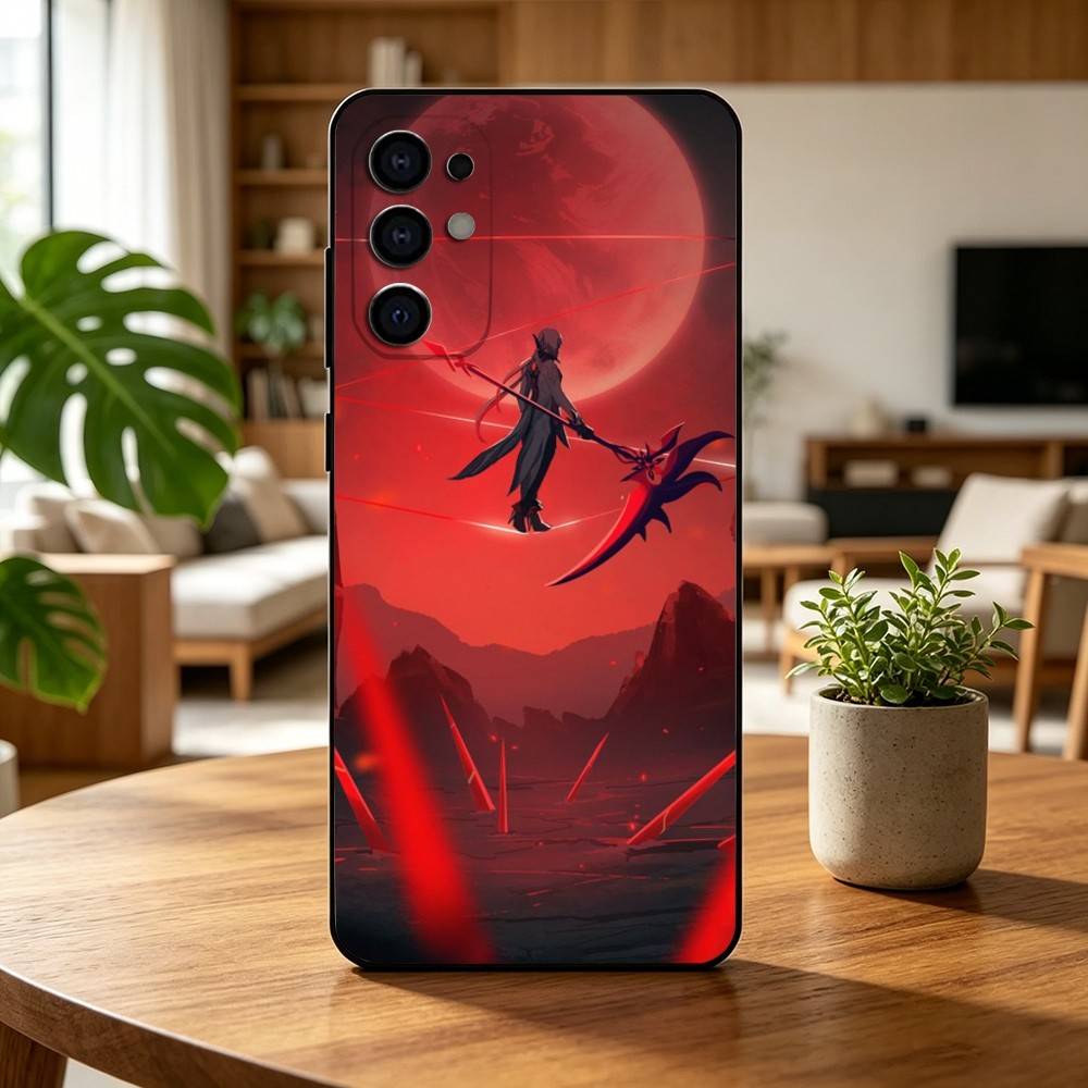 G-Genshin I-Impact A-Arlecchino Phone Case For Samsung S25,S24,S21,S22,S23,S30,Ultra,S20,Plus,Fe,Soft Silicone Black Cover