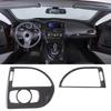Soft Carbon Fiber Dashboard Side Air Vent Trim Sticker For BMW 6 Series 2004-10
