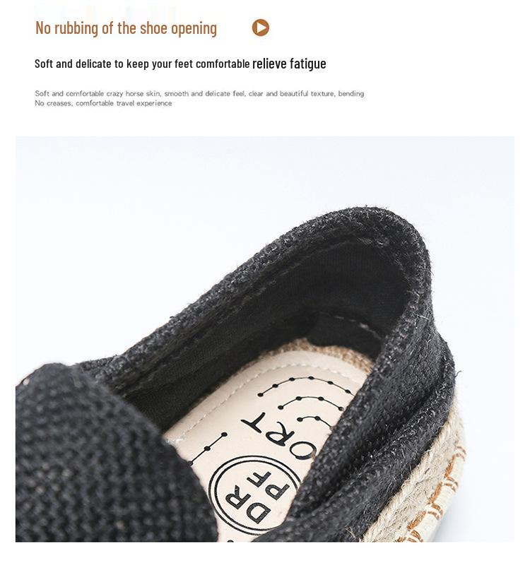 2025 Men's Casual Slip-On Canvas Shoes: Trendy Fisherman Style, Breathable, Two-Way Wear