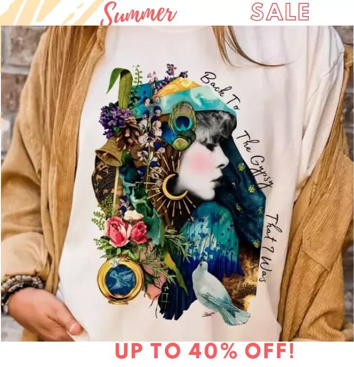 

Stevie $Nicks Shirt Back To The Gypsy That I Was Tshirt good new Tshirt for fan Unisex T-Shirt XL