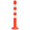 Bollard de sécurité - Absperrpfosten - 75 cm - PE léger - Bandes réfléchissantes - 10 pièces
