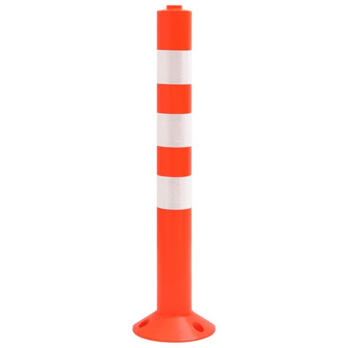 Bollard de sécurité - Absperrpfosten - 75 cm - PE léger - Bandes réfléchissantes - 10 pièces