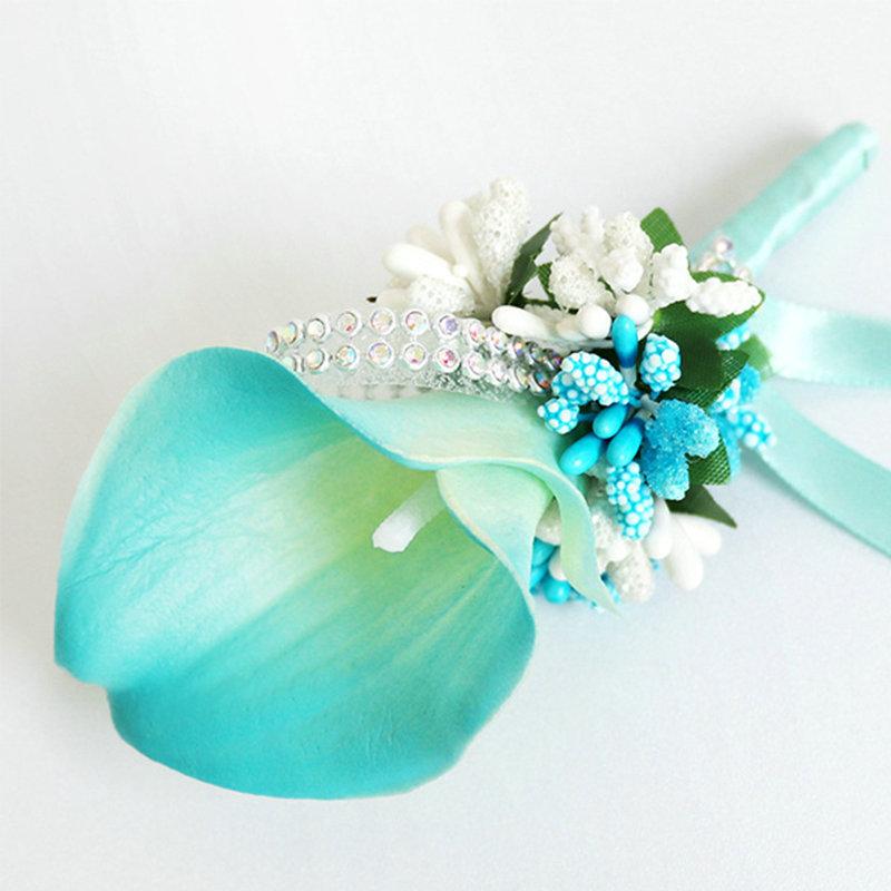 Brosche Bouquet Hochzeit Corsage Tanz Handgemacht Brosche Bräutigam Boutonniere Braut Party Simulation