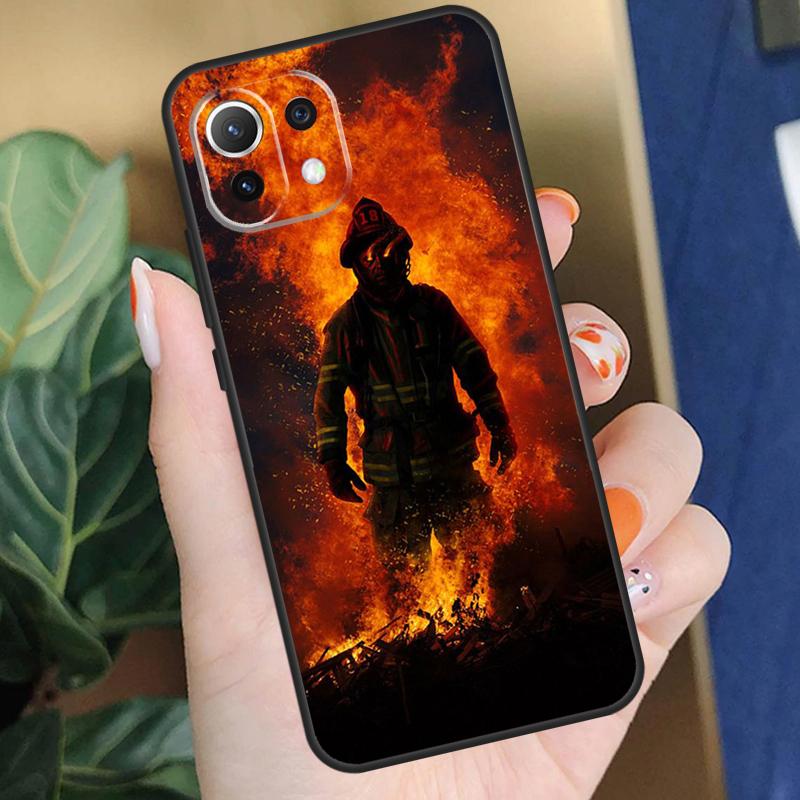 Firefighter Heroes Fireman Case For Xiaomi 15 14 Ultra 13T 14T 15T Pro 17 Pro Max POCO X7 X5 X6 F5 F6 F7 F8 Pro Coque