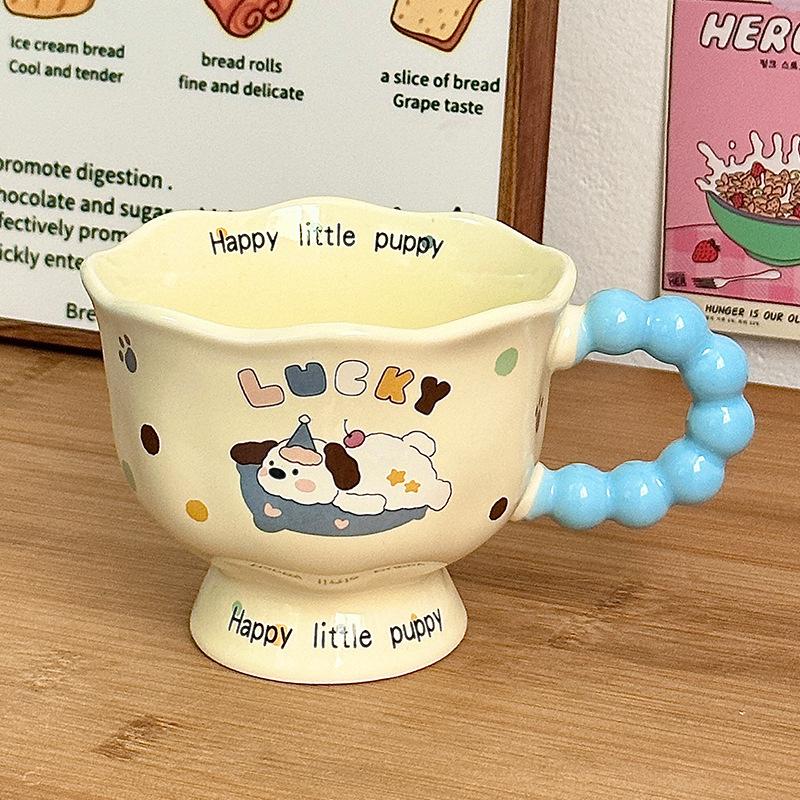 

Ceramic Mug High Looking Cup for Girls Birthday Gifts Souvenirs Water Cup Home Couple Coffee Cup for Teachers 301-400ml