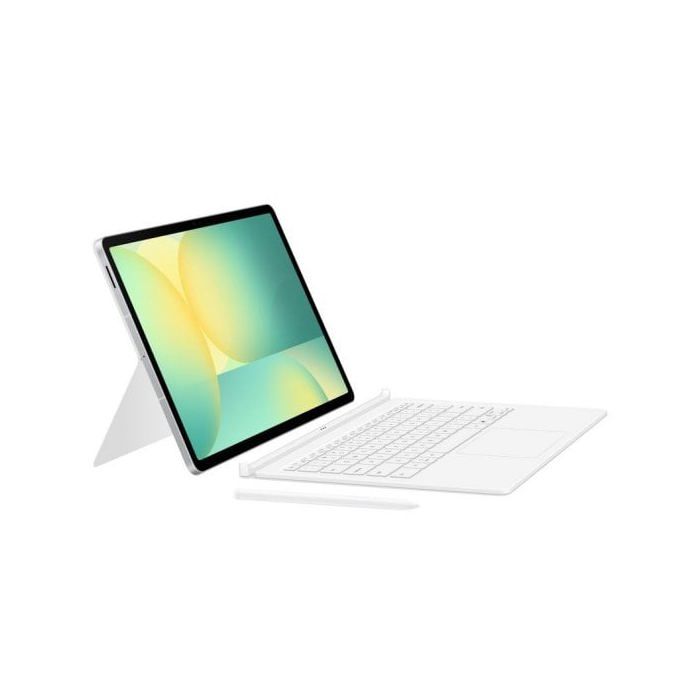 Samsung Book Cover AI Funda con Teclado Blanca para Galaxy Tab S10 FE Plus